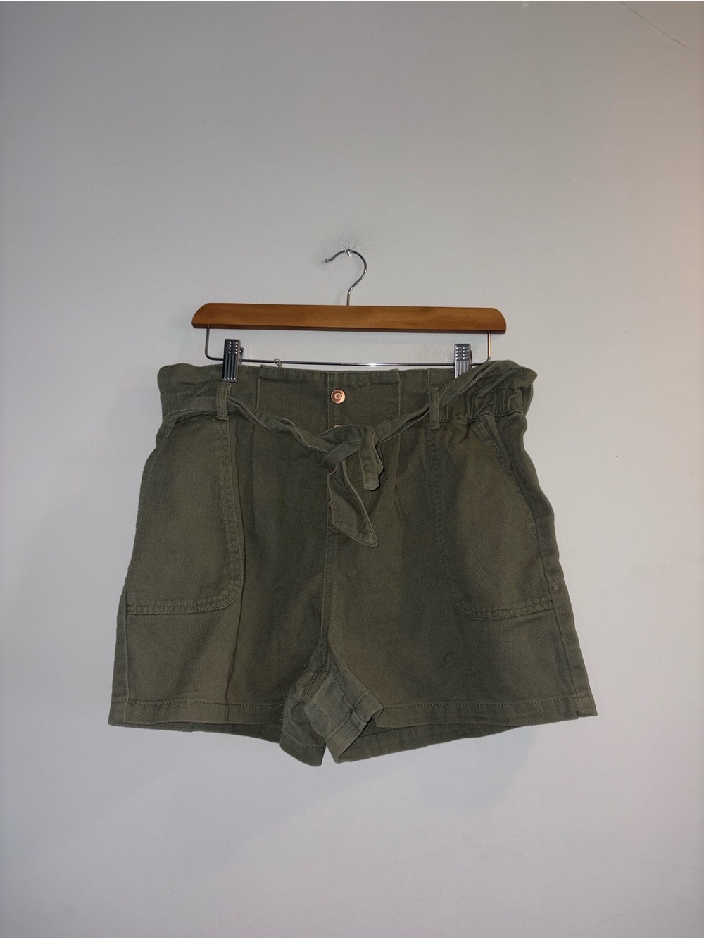 Ardene | Green Belted Paperbag Shorts